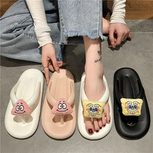 Load image into Gallery viewer, Cartoon flip-flops women&#39;s flat-bottomed outerwear in the spring of 2023 new cute lazy people&#39;s home non-slip sandals
